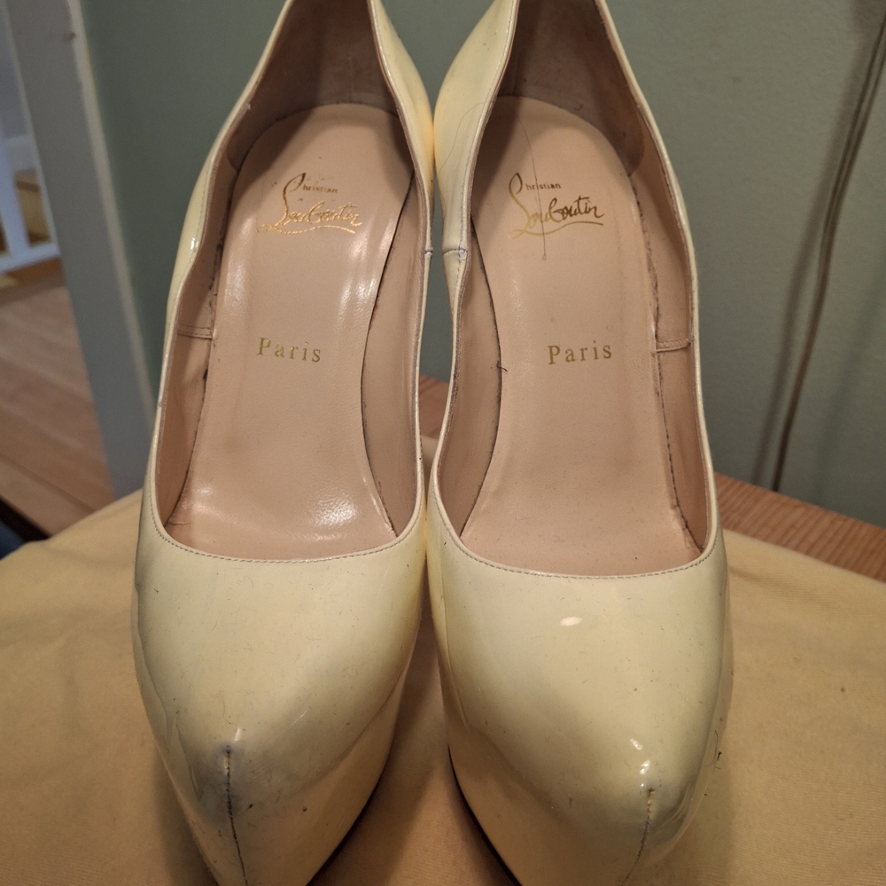 Christian Louboutin Cream Women's Shoes